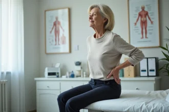 Femme d'âge moyen en consultation médicale attentive