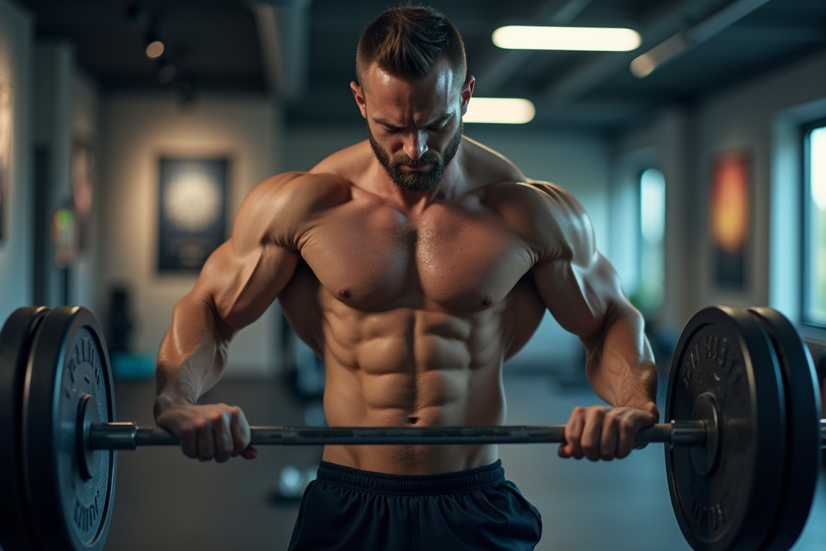 Homme en salle de sport fatigué et découragé